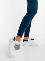 Дамски спортни обувки черни от екологична кожа Zenara