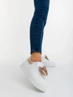 Дамски спортни обувки цвят шампанско от екологична кожа Zenara