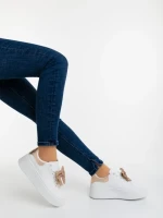 Дамски спортни обувки цвят шампанско от екологична кожа Zenara