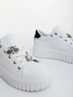 Дамски спортни обувки черни от екологична кожа Captara