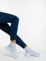 Дамски спортни обувки бели от текстилен материал Demaria