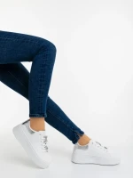 Дамски спортни обувки сребристи от екологична кожа Lorimar