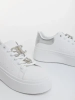 Дамски спортни обувки сребристи от екологична кожа Lorimar