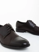 Мъжки обувки кафяви от екологична кожа Aziel