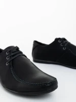 Мъжки обувки черни от екологична кожа Severus