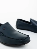 Мъжки мокасини сини от екологична кожа Walter