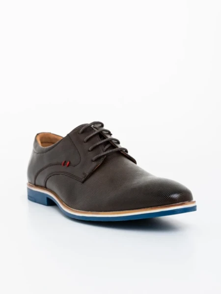 Мъжки обувки кафяви от екологична кожа Adnan