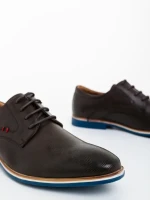 Мъжки обувки кафяви от екологична кожа Adnan