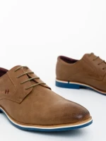 Мъжки обувки тъмно бежови от екологична кожа Kalen