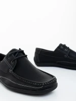 Мъжки обувки черни от екологична кожа Reggie