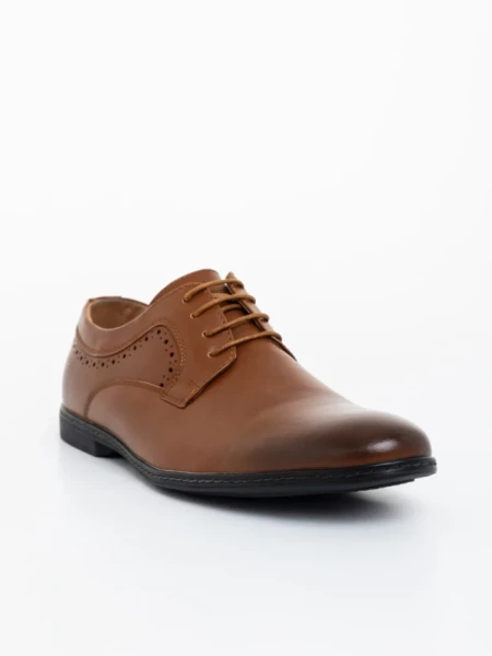 Мъжки обувки кафяви от екологична кожа Kenji