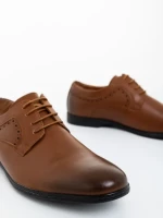 Мъжки обувки кафяви от екологична кожа Kenji