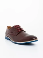 Мъжки обувки винено червени  от екологична кожа Roland