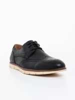 Мъжки обувки черни от екологична кожа Stefano