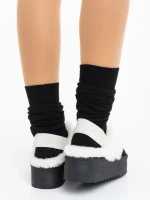 Дамски чехли черни от текстилен материал Delisia