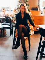 Дамски боти черни от екологична кожа и текстилен материал Ignacia