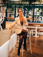 Дамски обувки с ток черни от екологична лачена кожа Caravela