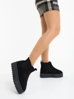 Дамски чизми черни от текстилен материал Jupiter