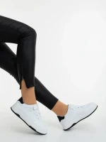 Дамкси спортни обувки бели с черно от екологична кожа Klarisa