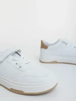 Дамкси спортни обувки бели с бежово от екологична кожа Klarisa