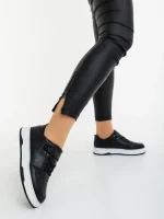 Дамкси спортни обувки черно-бели от екологична кожа Klarisa