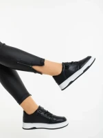 Дамкси спортни обувки черно-бели от екологична кожа Klarisa