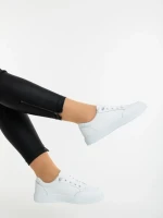 Дамски спортни обувки бели от екологична кожа Aventina