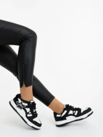 Дамски спортни обувки черно-бели от еколгична кожа Serenza