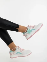 Дамски спортни обувки розови със синьо от еколгична кожа Serenza