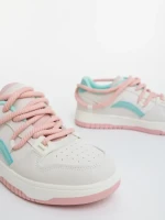 Дамски спортни обувки розови със синьо от еколгична кожа Serenza