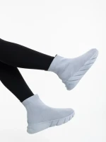 Дамски спортни обувки сиви от текстилен материал Razara