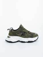 Дамски спортни обувки зелени от екологична кожа и текстилен материал Nuzia