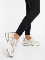 Дамски спортни обувки бежови от екологична кожа и текстилен материал Lotiva