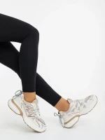 Дамски спортни обувки бежови от екологична кожа и текстилен материал Lotiva