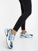 Дамски спортни обувки сини от екологична кожа и текстилен материал Lotiva