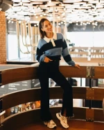 Дамски спортни обувки бели с розово от екологична кожа и текстилен материал Zehara