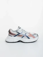 Дамски спортни обувки бели с розово от екологична кожа и текстилен материал Elle