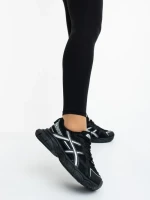 Дамски спортни обувки черни от екологична кожа и текстилен материал Elle