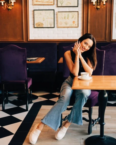 Дамски мокасини бежови от екологична кожа Sumira