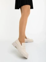 Дамски мокасини бежови от екологична кожа Sumira