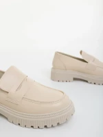 Дамски мокасини бежови от екологична кожа Sumira