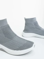 Дамски спортни обувки сиви от текстилен материал Siara