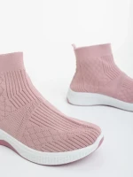 Дамски спортни обувки розови от текстилен материал Renara