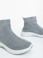 Дамски спортни обувки сиви от текстилен материал Renara