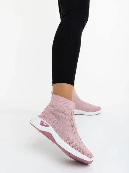 Дамски спортни обувки розови от текстилен материал Iselia