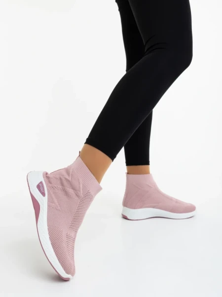 Дамски спортни обувки розови от текстилен материал Iselia