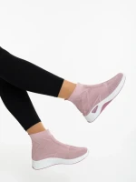 Дамски спортни обувки розови от текстилен материал Iselia