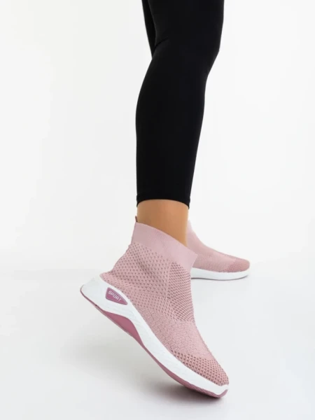 Дамски спортни обувки розови от текстилен материал Siara