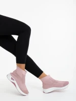 Дамски спортни обувки розови от текстилен материал Siara