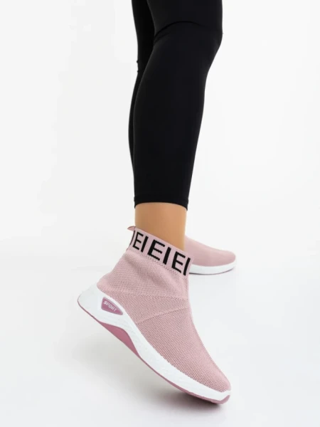 Дамски спортни обувки розови от текстилен материал Irenia